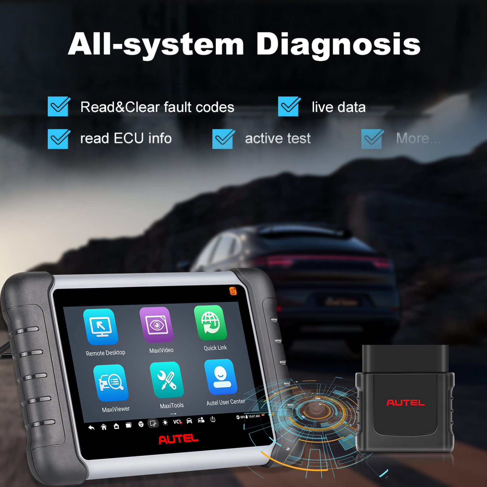 Autel MaxiPRO MP808TS WIFI Bluetooth Diagnostic Tool TPMS Service and  Diagnostic